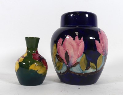 Lot 13 - A Moorcroft 'Magnolia' pattern ginger jar &...