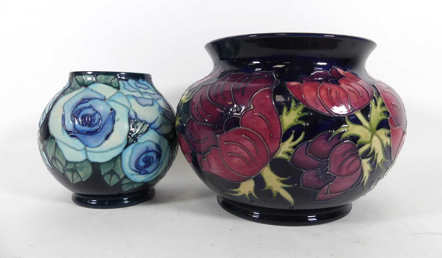 Lot 15 - A Moorcroft pottery 'Rose and Bud' pattern...