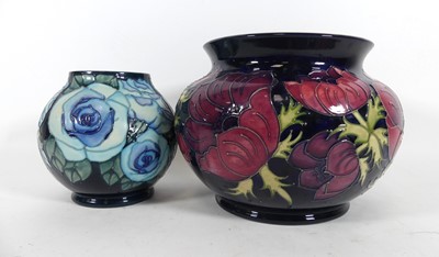 Lot 15 - A Moorcroft pottery 'Rose and Bud' pattern...
