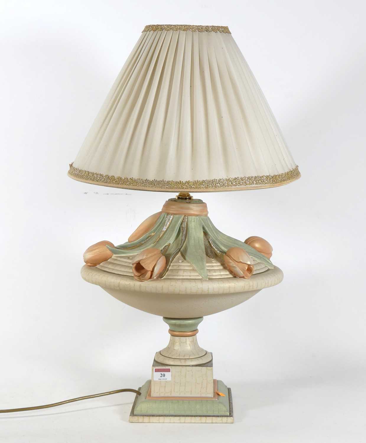 Lot 20 - A contemporary pottery table lamp, in the form...