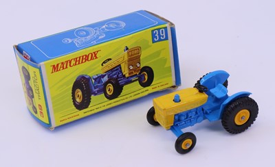 Lot 1307 - Matchbox No.39 Ford Tractor in blue body with...