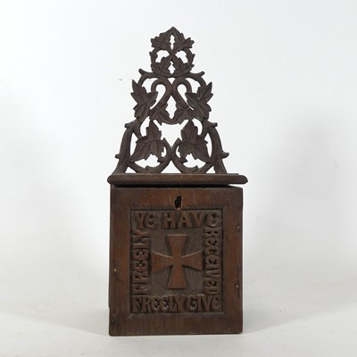 Lot 30 - A Victorian carved oak ecclesiastical...