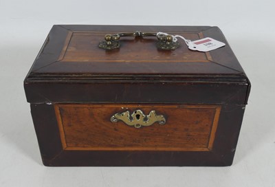 Lot 108 - A George III mahogany tea caddy, of typical...