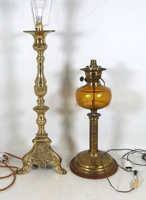 Lot 109 - A brass table lamp in the Rococo taste, 20th...