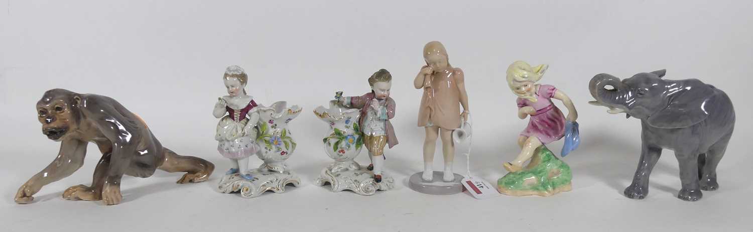 Lot 41 - A Royal Copenhagen porcelain model of an...