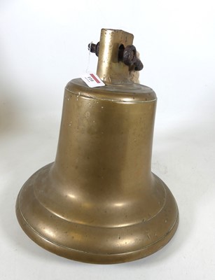 Lot 110 - A large 19th century cast brass bell, with...