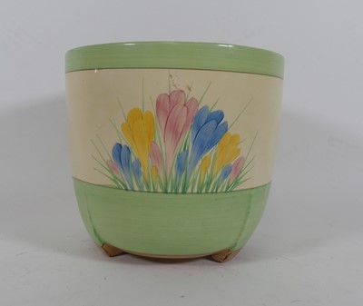 Lot 52 - A Clarice Cliff 'Crocus' pattern jardiniere,...