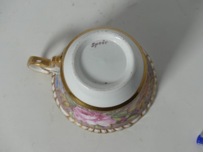 Lot 56 - A Coalport miniature cabinet cup and saucer,...