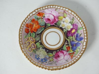 Lot 56 - A Coalport miniature cabinet cup and saucer,...