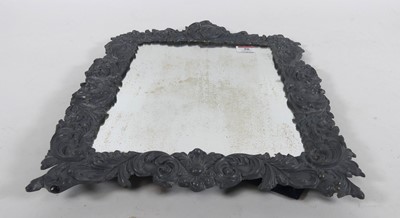 Lot 58 - An Italian cast metal easel mirror in the...
