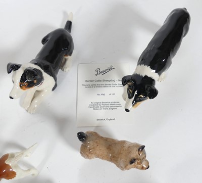 Lot 71 - A collection of Beswick figures of dogs, to...