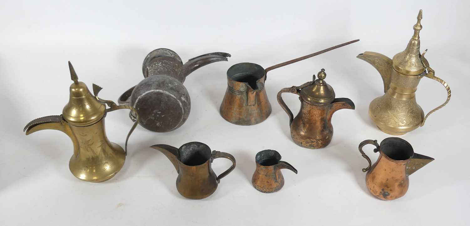 Lot 72 - A collection of copper and brass Bedouin...