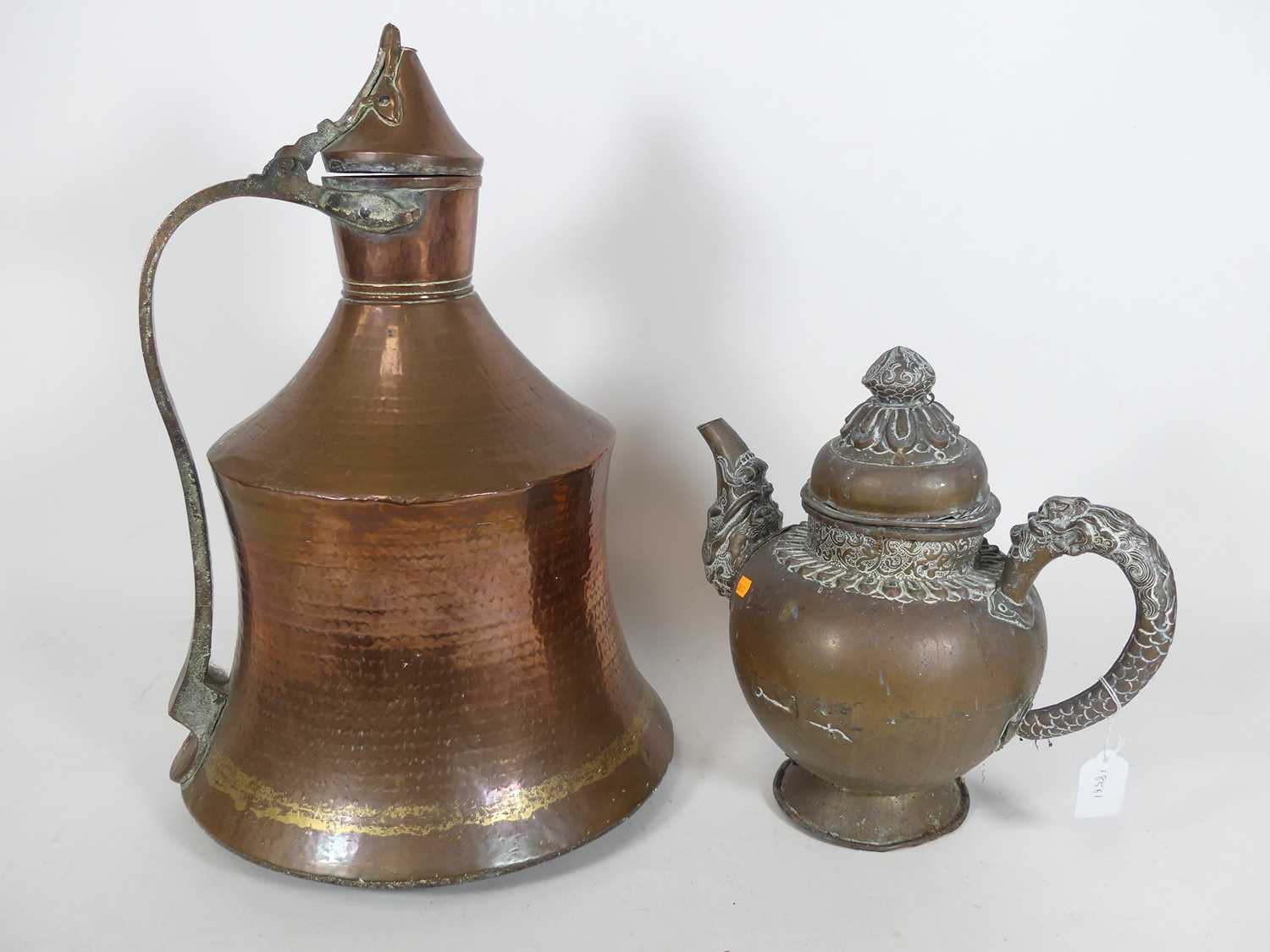 Lot 89 - A Bedouin copper water vessel, having a...