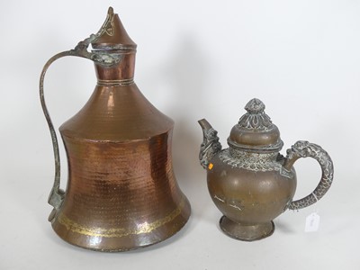 Lot 89 - A Bedouin copper water vessel, having a...