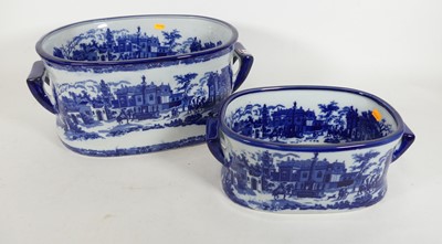 Lot 90 - A reproduction blue & white transfer decorated...
