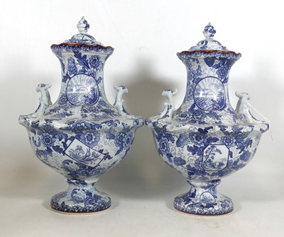 Lot 125 - A pair of early 20th century Royal Bonn vases...