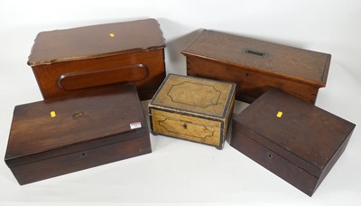 Lot 99 - A collection of boxes, to include a 19th...