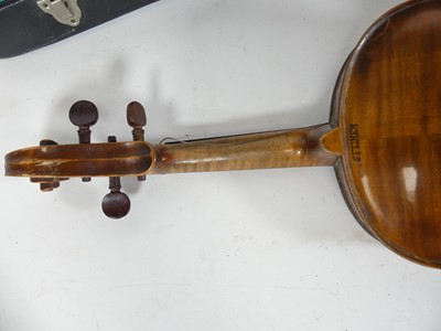 Lot 100 - A violin, having a two-piece maple back, and...