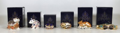 Lot 135 - A collection of six Royal Crown Derby desk...