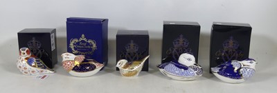 Lot 136 - A collection of five Royal Crown Derby desk...