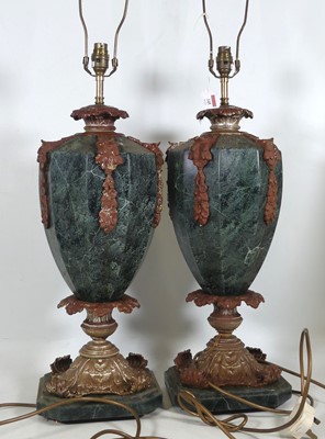 Lot 145 - A pair of large contemporary faux marble table...