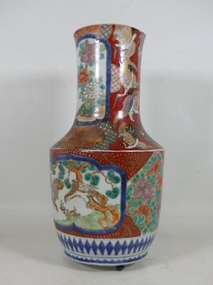 Lot 150 - A large Japanese Meiji (1868-1912) period vase,...