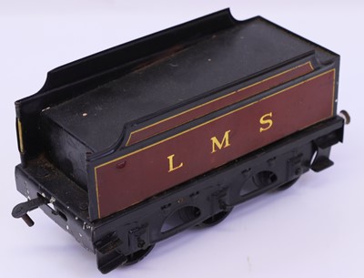 Lot 345 - 0 gauge Bassett Lowke six-wheeled tender, in...