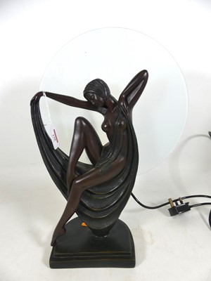 Lot 158 - A reproduction table lamp in the Art Deco...