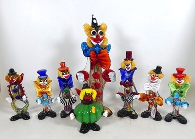 Lot 160 - A large Murano glass clown, in standing pose,...