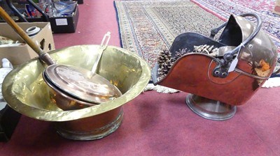 Lot 193 - A collection of metalware to include a copper...