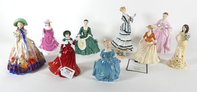 Lot 215 - A collection of Royal Doulton figures of...