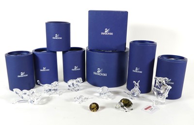 Lot 220 - A collection of Swarovski crystal models to...
