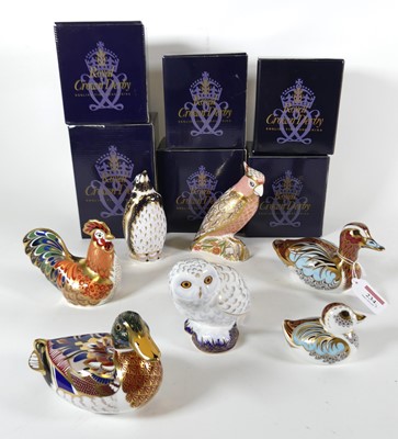 Lot 234 - A group of seven Royal Crown Derby porcelain...