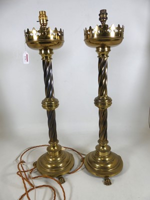 Lot 174 - A pair of early 20th-century brass...