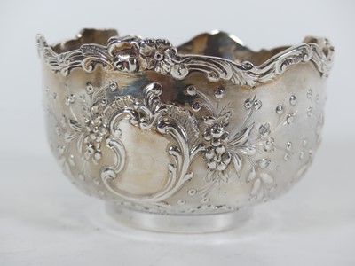 Lot 290 - A continental white metal bowl, the shaped rim...