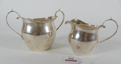 Lot 296 - A George V silver sugar bowl with matching...