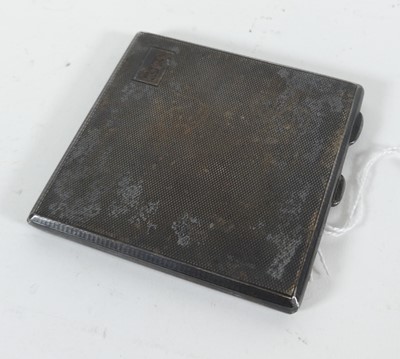 Lot 298 - A George V silver pocket cigarette case of...