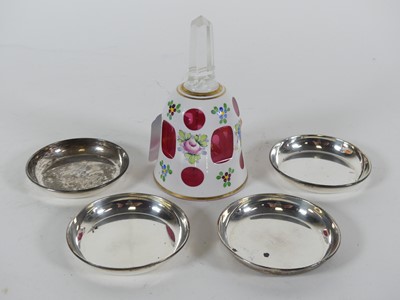 Lot 302 - A Victorian white overlaid and cranberry cut...