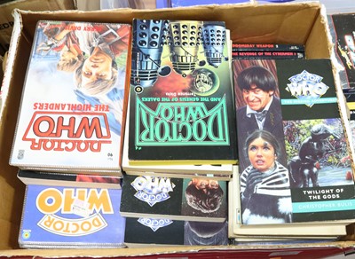 Lot 1506 - 2 boxes of mixed Doctor Who soft back books,...