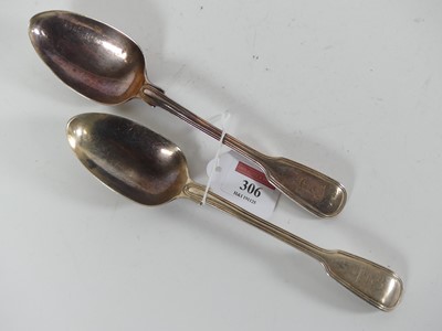 Lot 306 - A pair of Victorian silver serving spoons in...