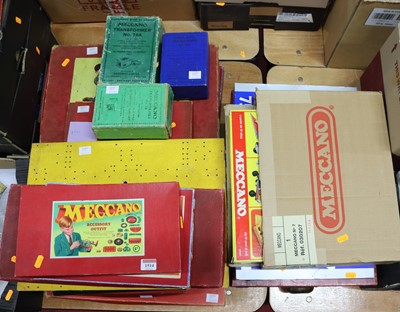 Lot 1514 - Large collection of Meccano empty boxes, part...