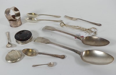 Lot 316 - Two 19th century silver serving spoons in the...