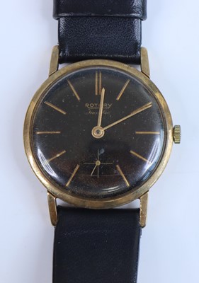 Lot 403 - A gent's Rotary Incabloc 9ct gold cased manual...