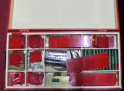 Lot 1544 - Collectors' box containing various used Meccano
