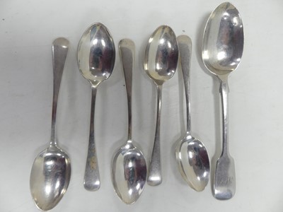 Lot 329 - A Victorian silver teaspoon in the Fiddle...