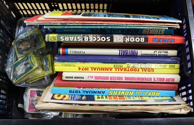 Lot 1576 - Tray of mixed Soccer and Football related...