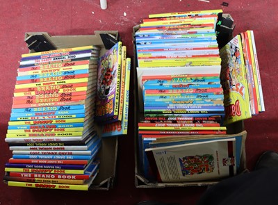 Lot 1590 - 2 trays of mixed Beano and Dandy Magazines and...