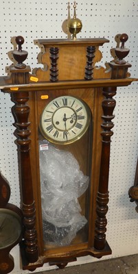 Lot 1226 - A circa 1900 Vienna walnut drop trunk wall...