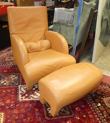 Lot 1235 - Antonio Citterio for B&B Italia, a tan leather...