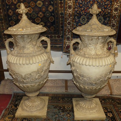 Lot 1262 - A pair of large and impressive reconstituted...